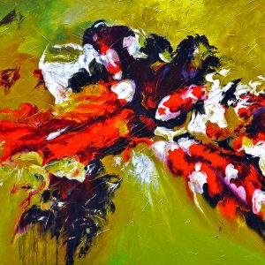 Code: 21643
Title: Commingling Koi
Size: 48x96in
Medium: Acrylic on Canvas