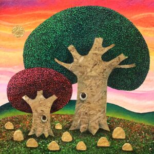 Title: Sereni-Tree Series
Size: 50x38 in
Medium: Acri-color on Kusot Board