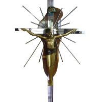 Crucifix
54 In x 26 In x 9 In
Brass steel on wood
c.2019